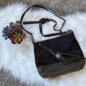 Delila Cowhide/Leather Crossbody